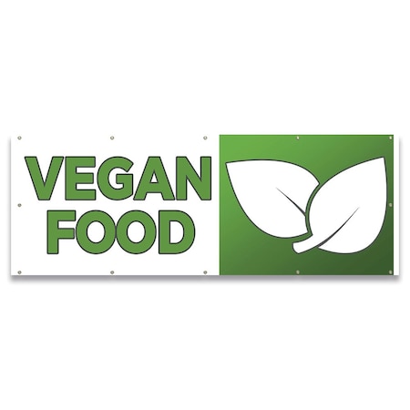 Vegan Food Banner Concession Stand Food Truck Single Sided